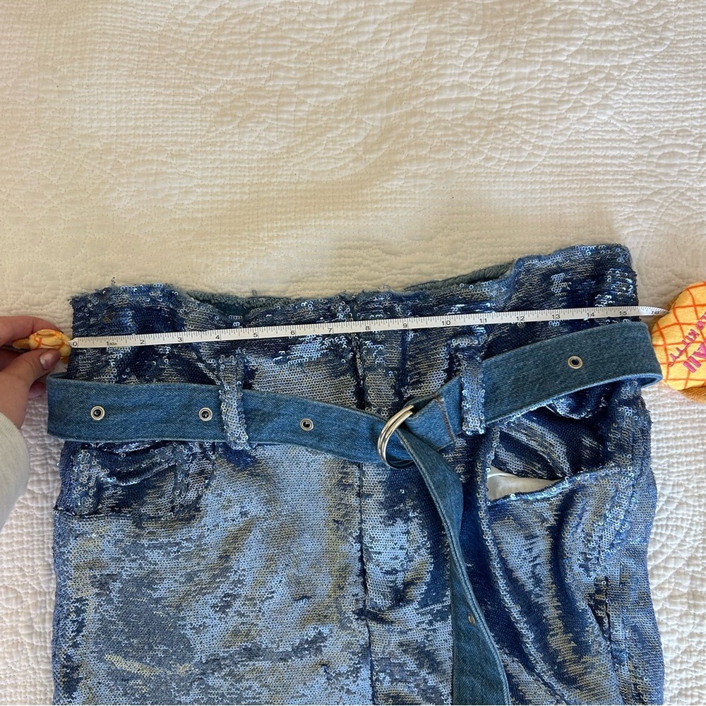 IRO Natou Blue Denim Sequin Skirt - Picture 8 of 8